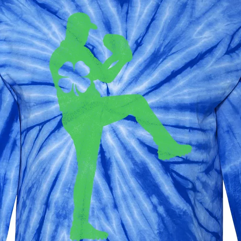 Baseball Shamrock St Patrick's Day Gift Irish Saint Paddy's Gift Tie-Dye Long Sleeve Shirt