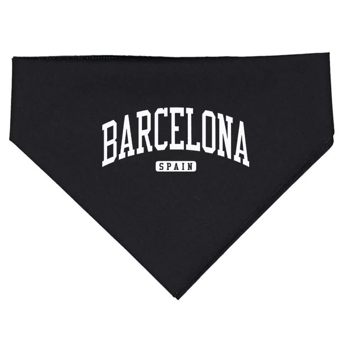 Barcelona Spain Spain College University Style USA-Made Doggie Bandana