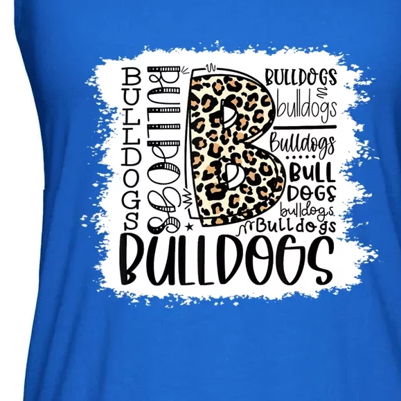 Bulldogs School Sports Fan Team Spirit Mascot Gift Bleach Ladies Essential Flowy Tank