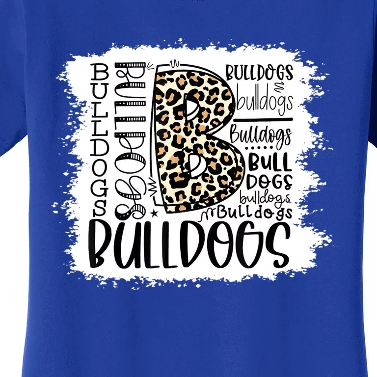 Bulldogs School Sports Fan Team Spirit Mascot Gift Bleach Women's T-Shirt