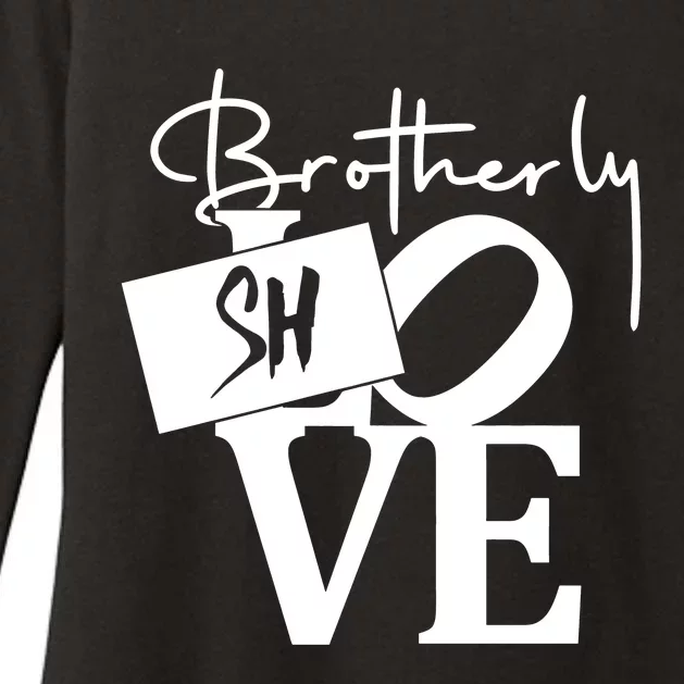 Brotherly Shove Sign Womens CVC Long Sleeve Shirt