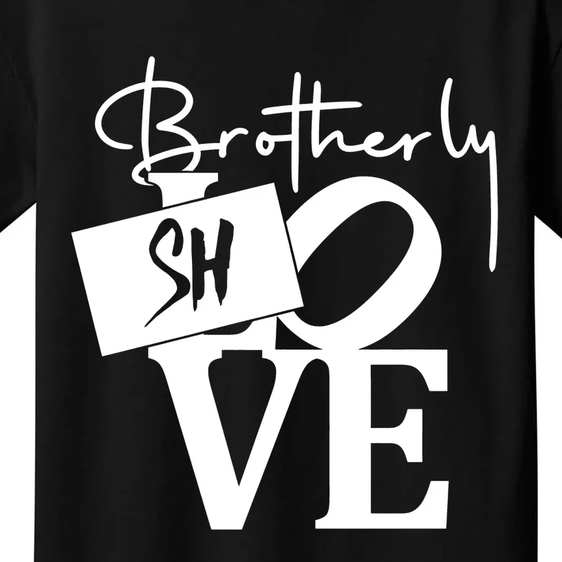 Brotherly Shove Sign Kids T-Shirt