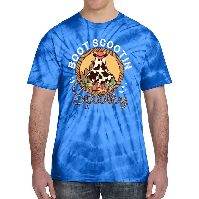 Boot Scootin Spooky Western Halloween Ghost Spooky Season Tie-Dye T-Shirt