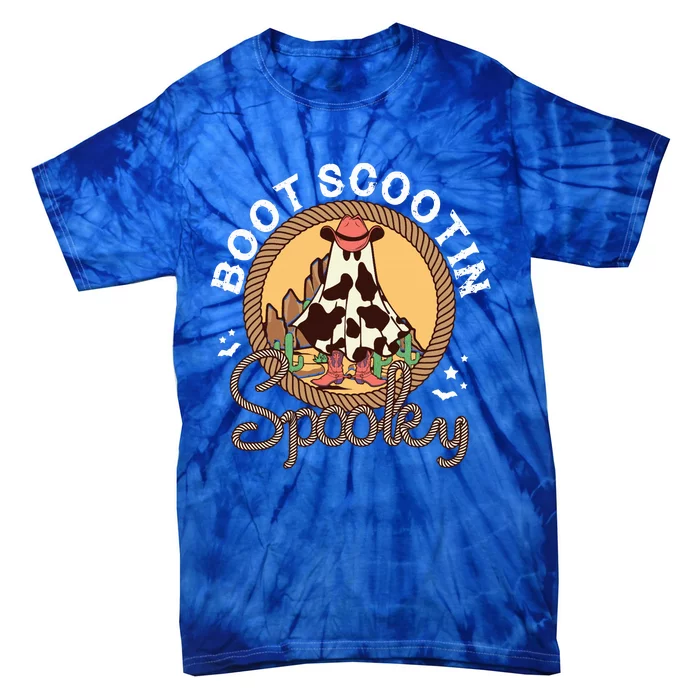 Boot Scootin Spooky Western Halloween Ghost Spooky Season Tie-Dye T-Shirt