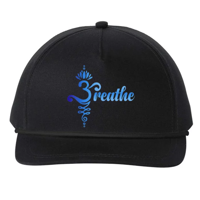 Breathe Sanskrit Symbol Snapback Five-Panel Rope Hat