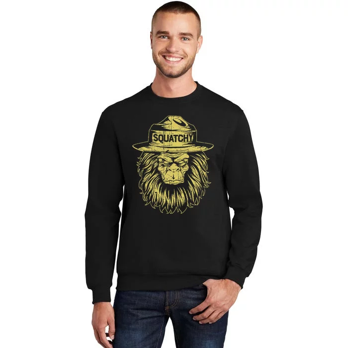 Bigfoot Squatchy Sasquatch Hat Smokey Retro Vintage Bear Sweatshirt