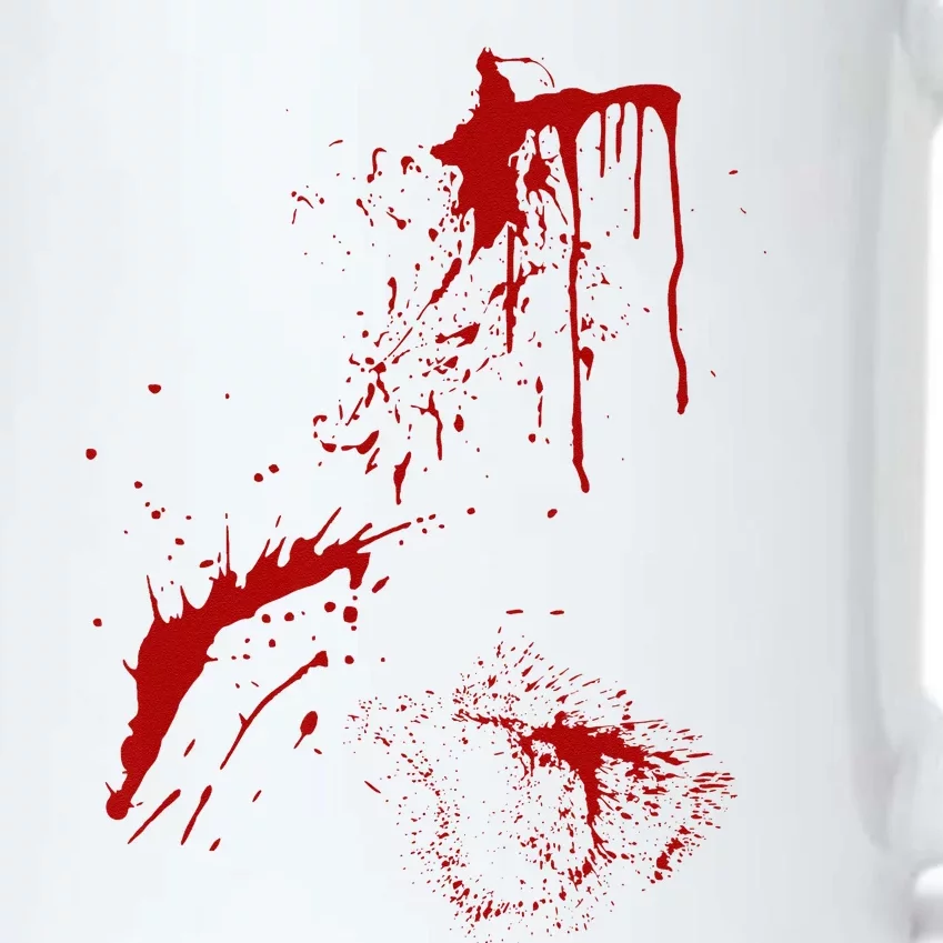 Blood Splatter Spatter Fake Bloody Halloween Zombie Victim Black Color Changing Mug