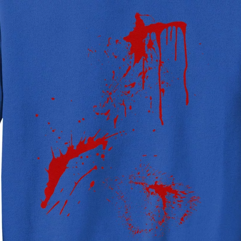 Blood Splatter Spatter Fake Bloody Halloween Zombie Victim Tall Sweatshirt