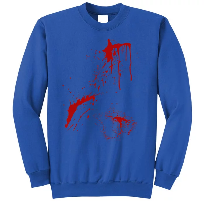 Blood Splatter Spatter Fake Bloody Halloween Zombie Victim Tall Sweatshirt