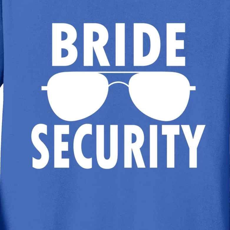 Bride Security Sunglasses Wedding Bachelorette Gift Kids Long Sleeve Shirt