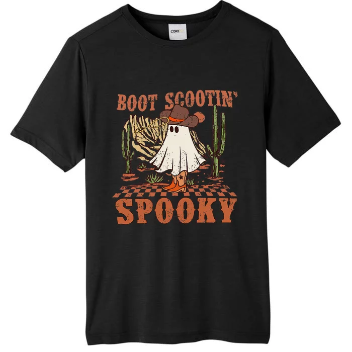 Boot Scootin Spooky Western Halloween Ghost Spooky Season ChromaSoft Performance T-Shirt