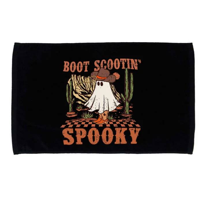 Boot Scootin Spooky Western Halloween Ghost Spooky Season Microfiber Hand Towel