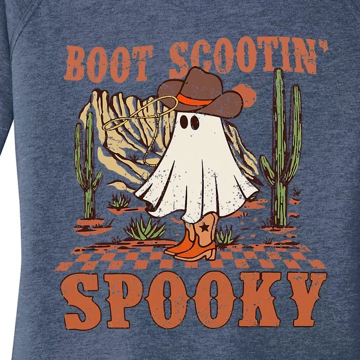 Boot Scootin Spooky Western Halloween Ghost Spooky Season Women's Perfect Tri Tunic Long Sleeve Shirt