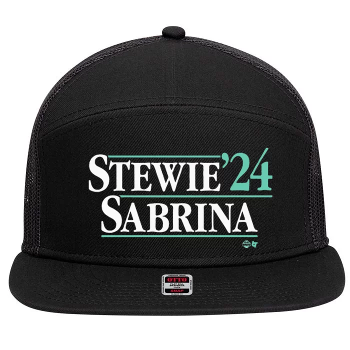 Breanna Stewart & Sabrina Ionescu 24 New York Basketball 7 Panel Mesh Trucker Snapback Hat