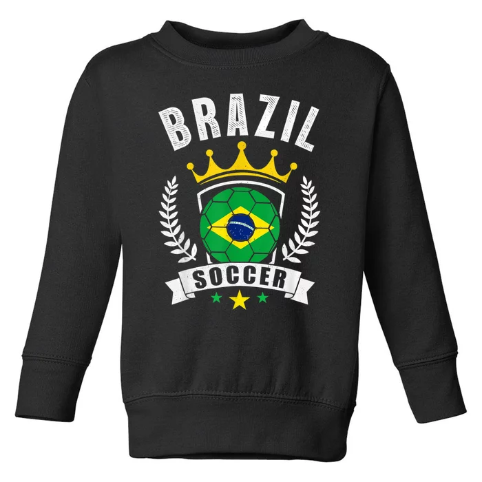 Brazil Soccer Support Team Jersey Brazilian Flag Football Toddler Sweatshirt