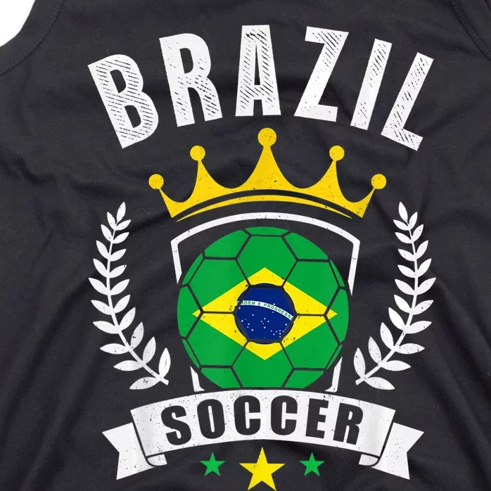 TeeShirtPalace Brazil Soccer Jersey Brazilian Football Shirt Flag Women's Crop Top Tee