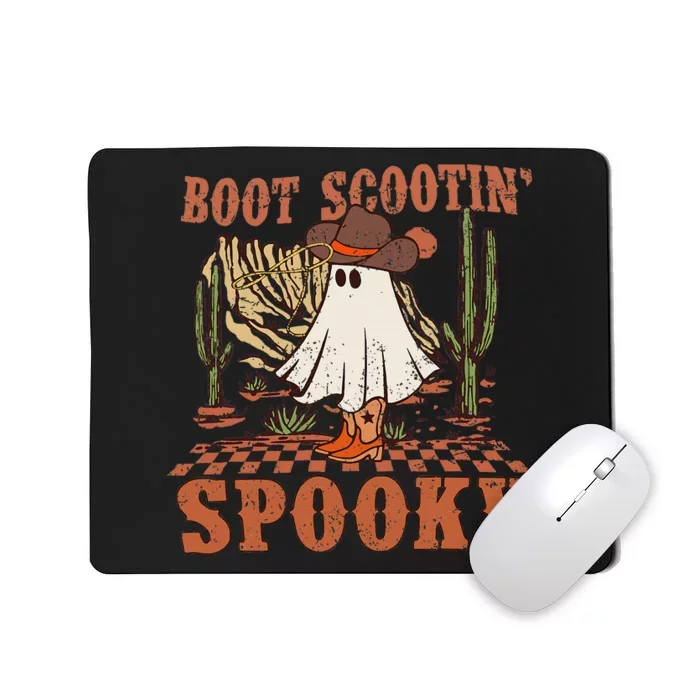 Boot Scootin Spooky Western Halloween Ghost Spooky Season Mousepad