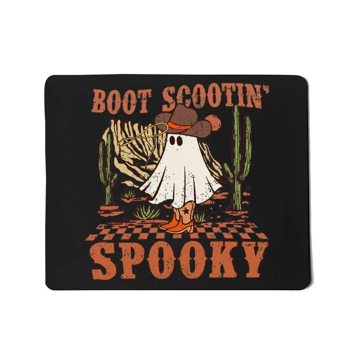 Boot Scootin Spooky Western Halloween Ghost Spooky Season Mousepad