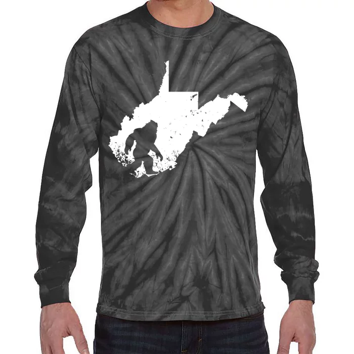 Bigfoot Sasquatch Sighted In State Of West Virginia Bigfoot Tie-Dye Long Sleeve Shirt