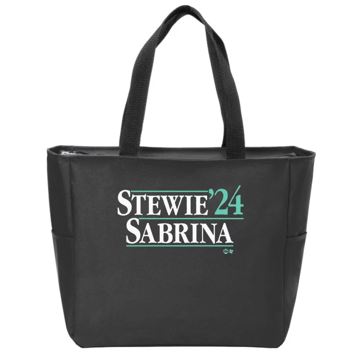 Breanna Stewart & Sabrina Ionescu 24 New York Basketball Zip Tote Bag