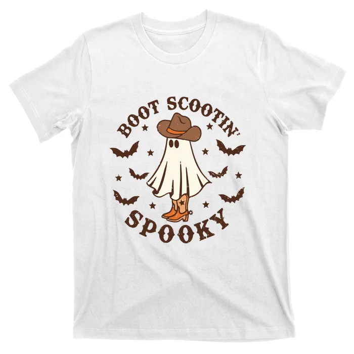 Boot Scootin Spooky Halloween Cowboy Ghost T-Shirt