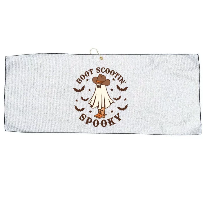 Boot Scootin Spooky Halloween Cowboy Ghost Large Microfiber Waffle Golf Towel