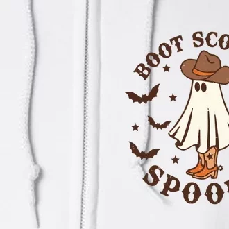 Boot Scootin Spooky Halloween Cowboy Ghost Full Zip Hoodie