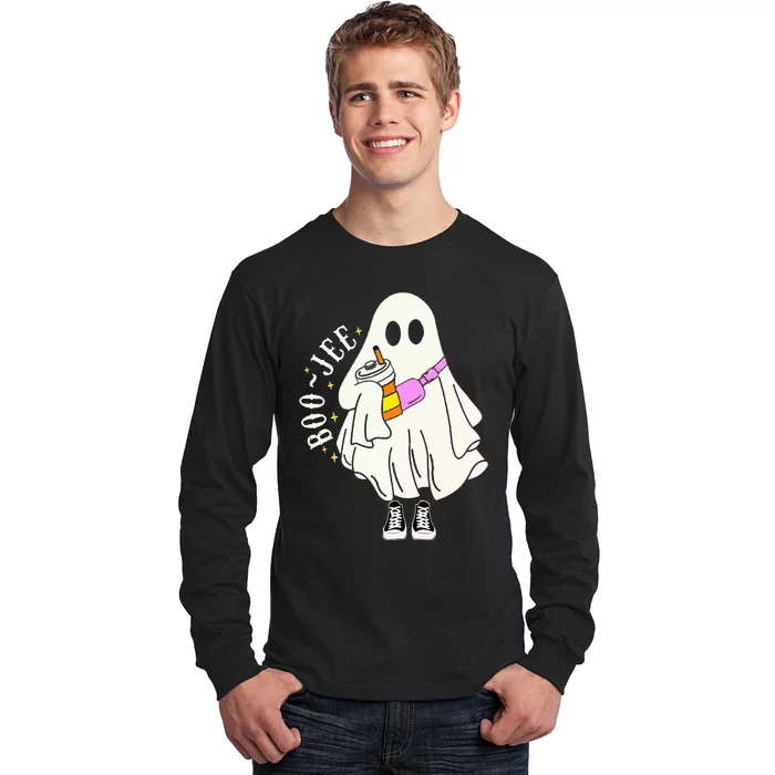 Boojee Spooky Season Funny Ghost Halloween Costume Long Sleeve Shirt