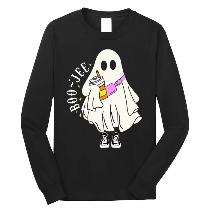 Boojee Spooky Season Funny Ghost Halloween Costume Long Sleeve Shirt