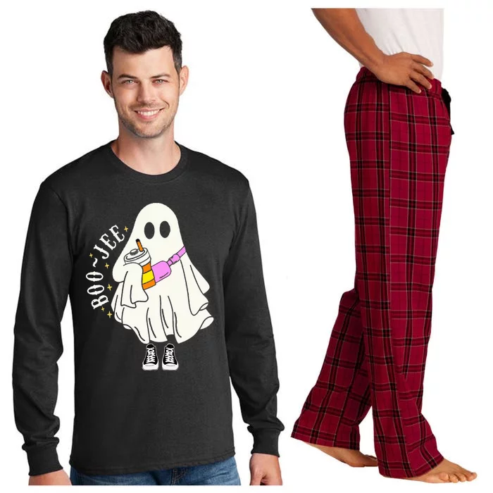 Boojee Spooky Season Funny Ghost Halloween Costume Long Sleeve Pajama Set