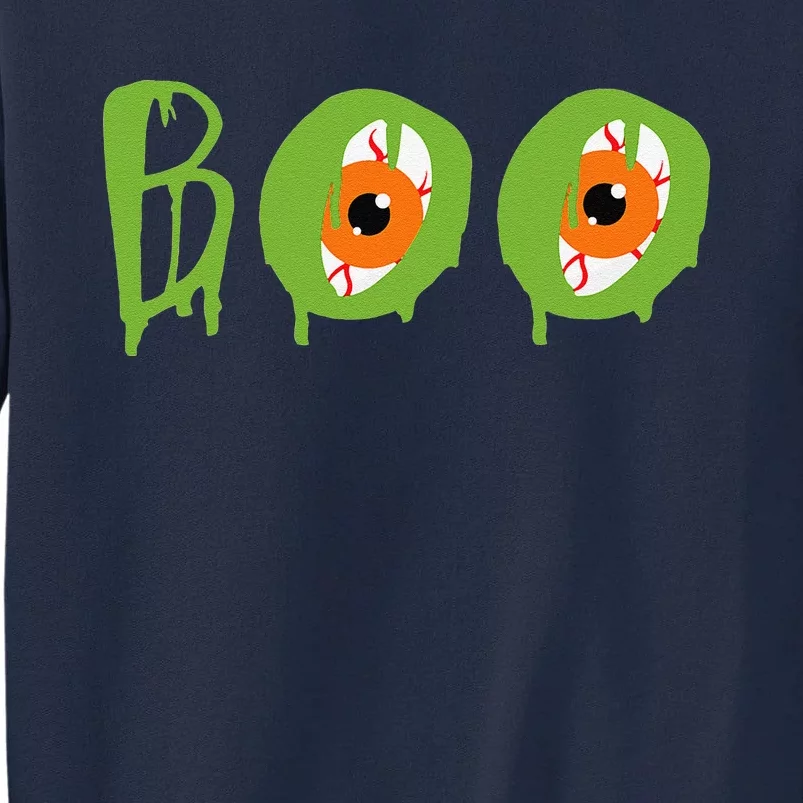 Boo Slime Spooky Eyeballs Scary Halloween Trick Or Treat Tall Sweatshirt