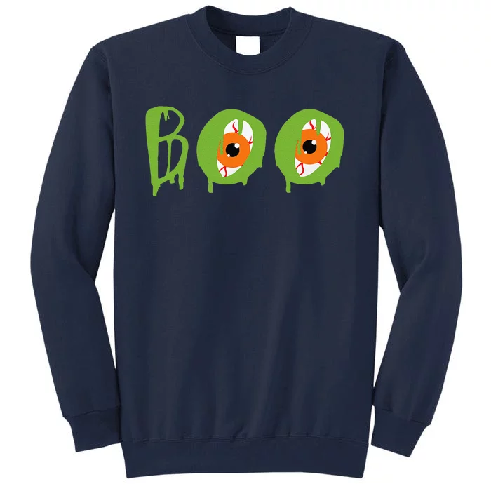 Boo Slime Spooky Eyeballs Scary Halloween Trick Or Treat Tall Sweatshirt