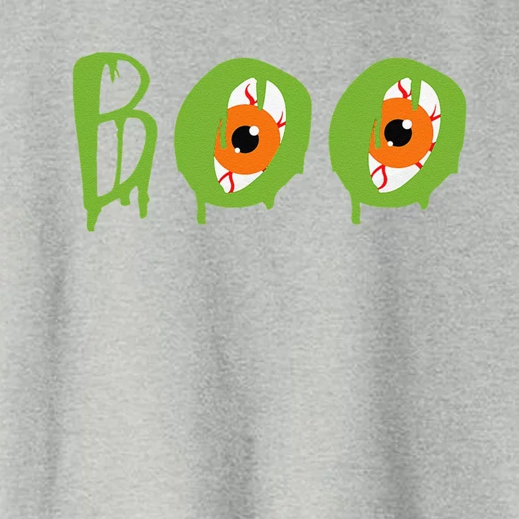 Boo Slime Spooky Eyeballs Scary Halloween Trick Or Treat Women's Crop Top Tee