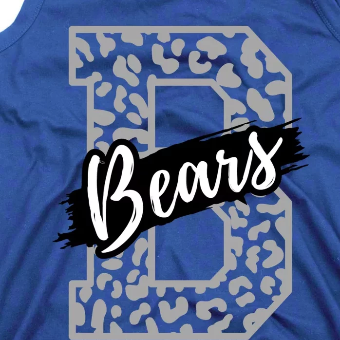 Bears School Sports Fan Team Spirits Mascot Heart Leopard Meaningful Gift Tank Top