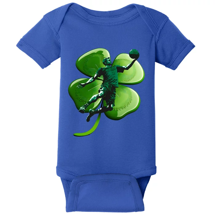 Basketball Sports Shamrock St Patricks Day Cool Gift Baby Bodysuit