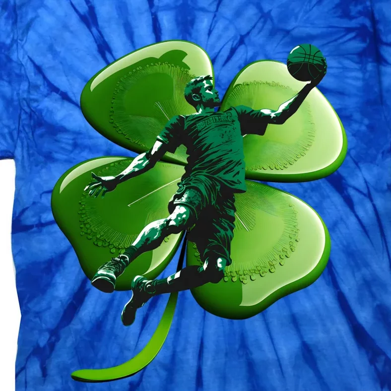 Basketball Sports Shamrock St Patricks Day Cool Gift Tie-Dye T-Shirt