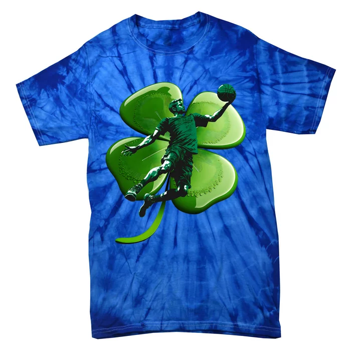 Basketball Sports Shamrock St Patricks Day Cool Gift Tie-Dye T-Shirt