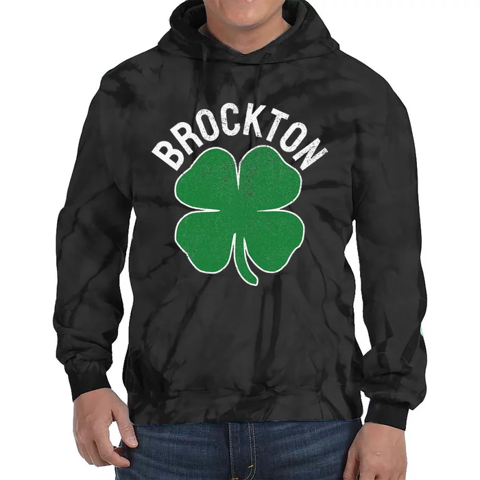 Brockton Shamrock St. Patrick's Day Saint Paddy's Irish Tie Dye Hoodie