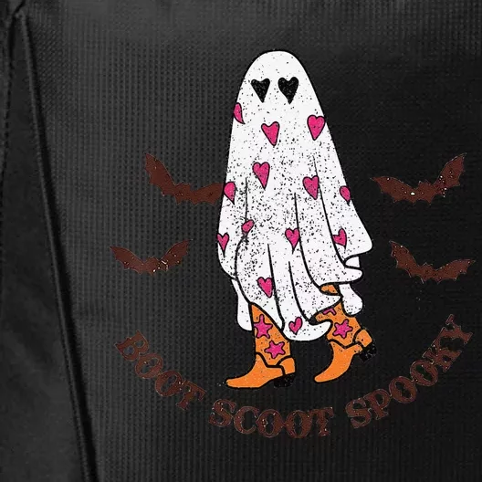 Boot Scoot Spooky Cowboy Ghost Groovy Retro Halloween Gift City Backpack