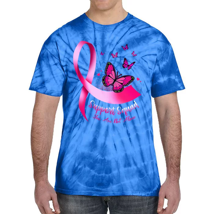 Butterfly Support Squad Breast Cancer Warrior Pink Tie-Dye T-Shirt