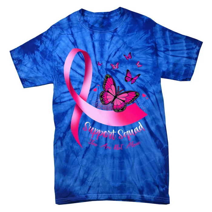 Butterfly Support Squad Breast Cancer Warrior Pink Tie-Dye T-Shirt