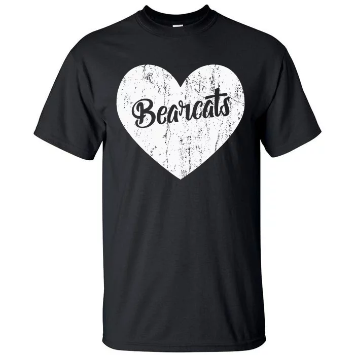 Bearcats School Sports Fan Team Spirit Mascot Heart Gift Tall T-Shirt