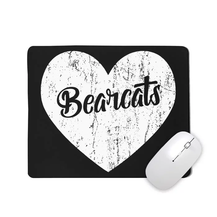 Bearcats School Sports Fan Team Spirit Mascot Heart Gift Mousepad