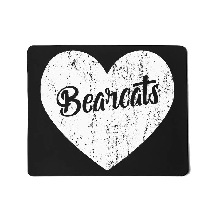 Bearcats School Sports Fan Team Spirit Mascot Heart Gift Mousepad