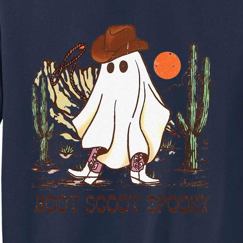 Boot Scoot Spooky Ghost Western Cowboy Ghost Halloween Sweatshirt