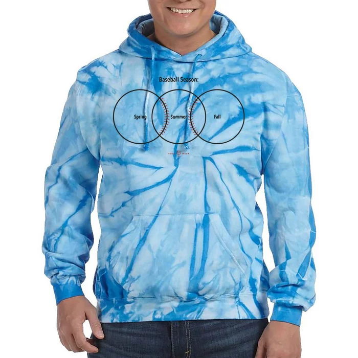 Baseball Season Spring Summer Fall Tie Dye Hoodie