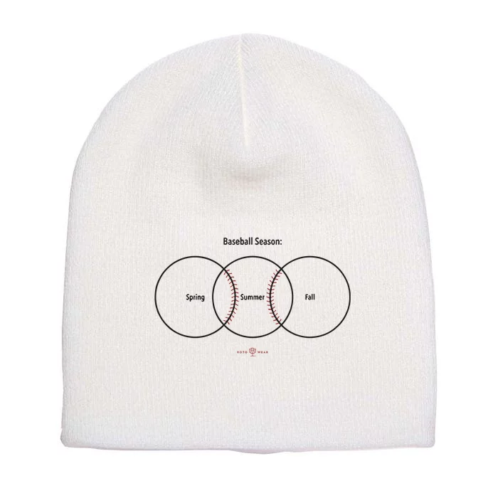 Baseball Season Spring Summer Fall Short Acrylic Beanie