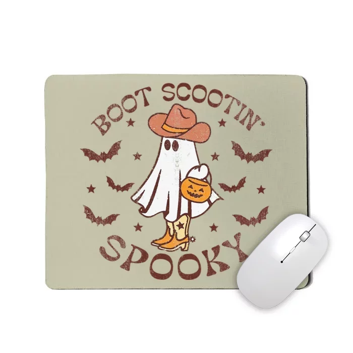 Boot Scootin Spooky Western Halloween Retro Fall Halloween Mousepad