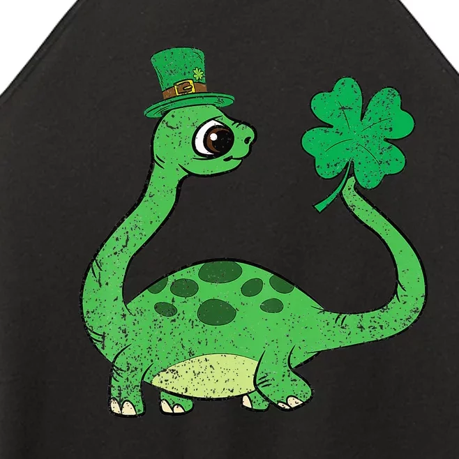 Brontosaurus Shamrock St Patricks Day Women’s Perfect Tri Rocker Tank