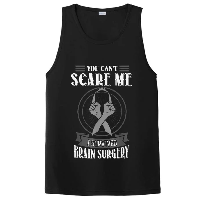 Brain Surgery Survivor Tumor Cancer Awareness Head In Jury Performance Tank